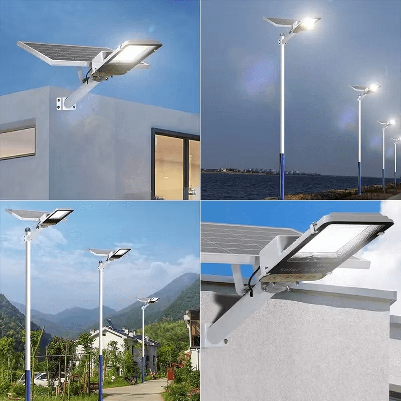 Aluminum Solar Street Light – High-Power Outdoor Lighting with 8000mAh Battery for Garage, Garden & Wall Mount Use