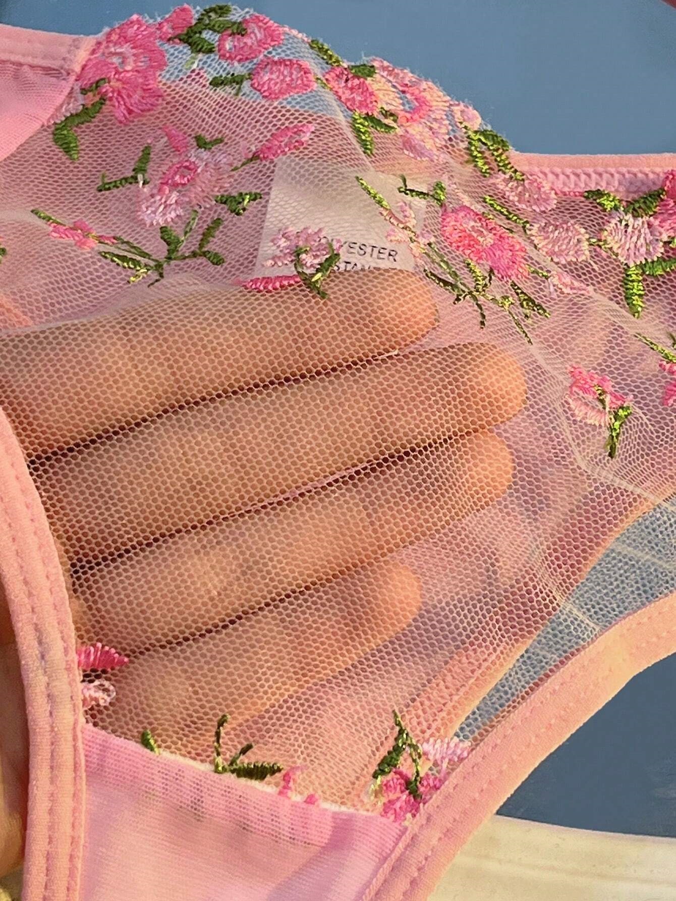 Sexy Lingerie Women Thin Transparent Lace, See Through Female Erotic Underwear, Bra And Panty Set, Sleepwear Suit