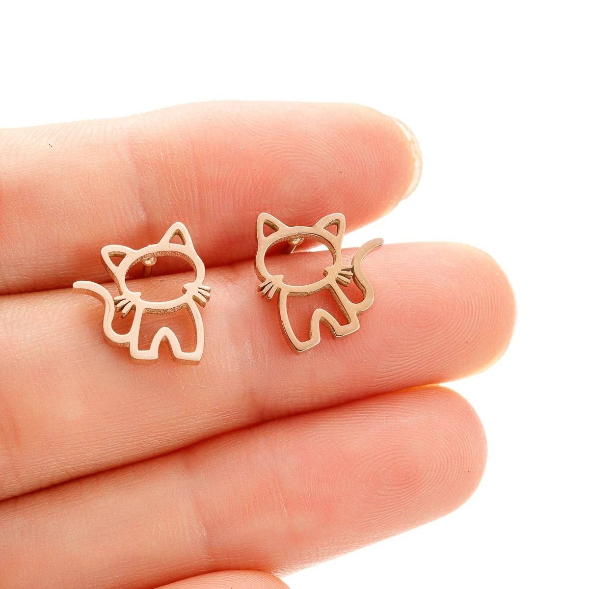 Cute Stainless Steel Stud Earrings