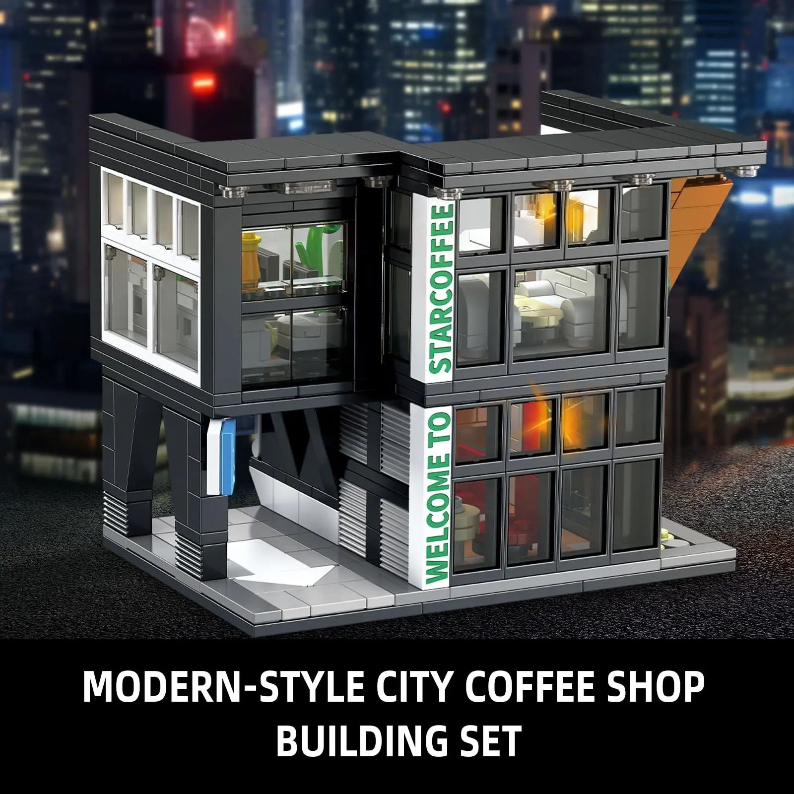 City Coffee House Building Blocks Set with Light 581 PCS
