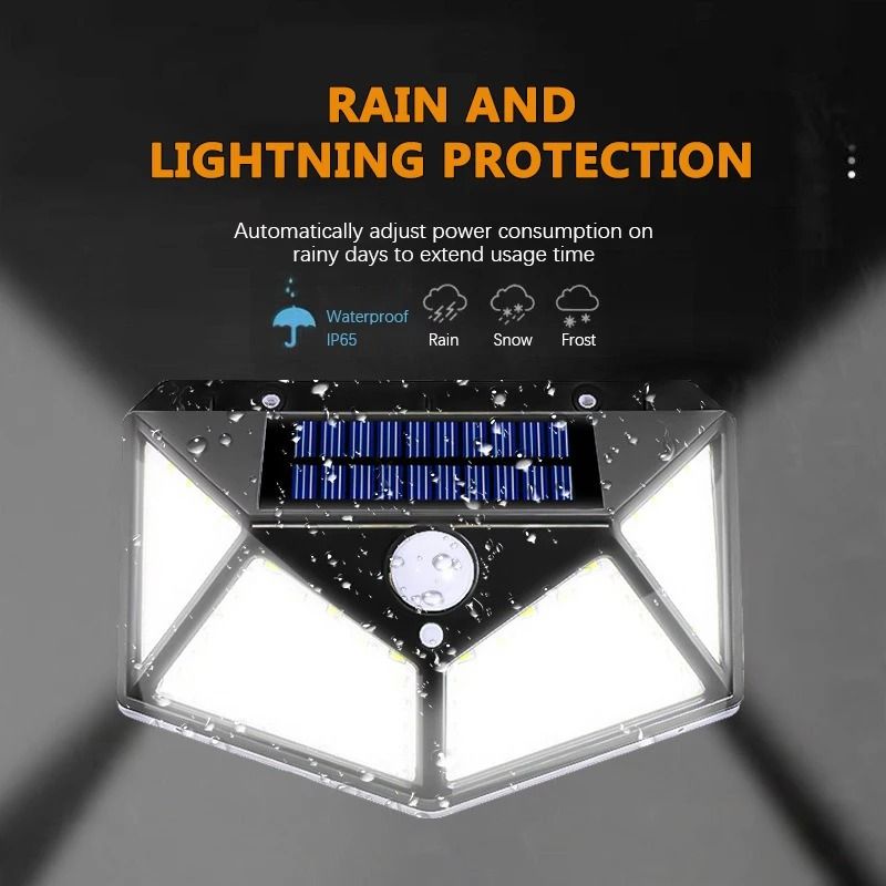 Solar Wall Light Outdoor Motion Sensor 100 LED