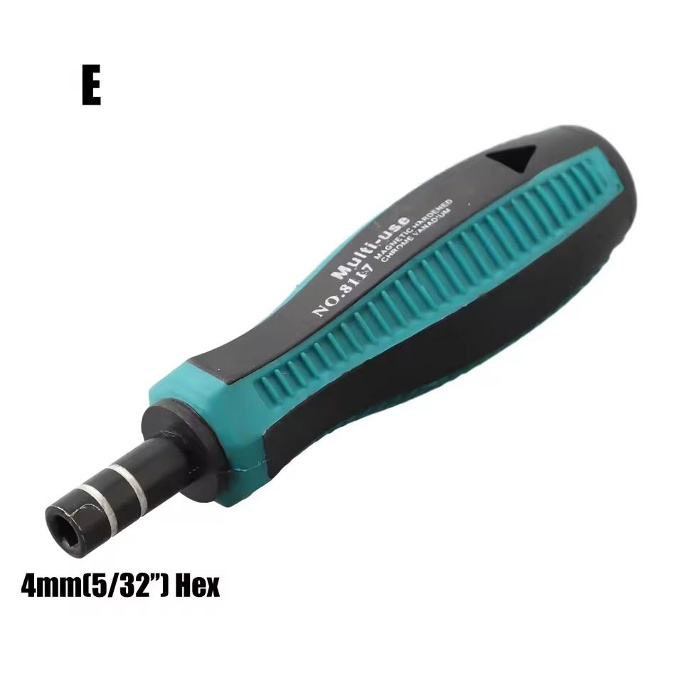 Adapter Screwdriver Handle Bit Holder 6.35mm to 4mm Hex 5mm Round Adapter