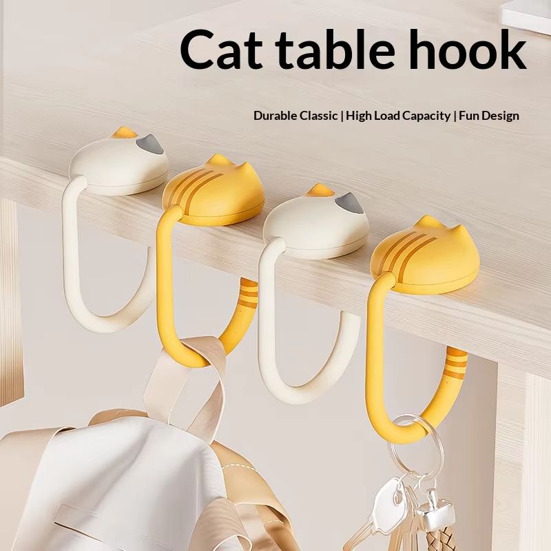 No-Drilling Student Desk Side Hook – Detachable Bag Hanger for Study Tables