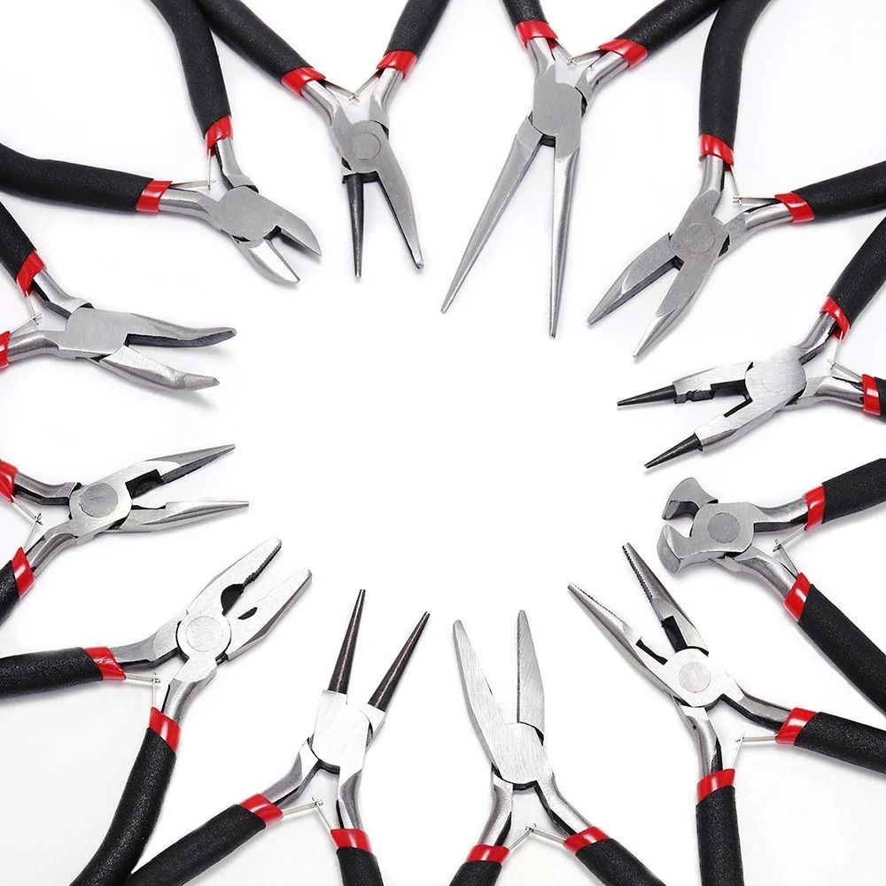 Carbon Hardened Steel Round Nose End Cutting Jewelry Making Pliers Tool