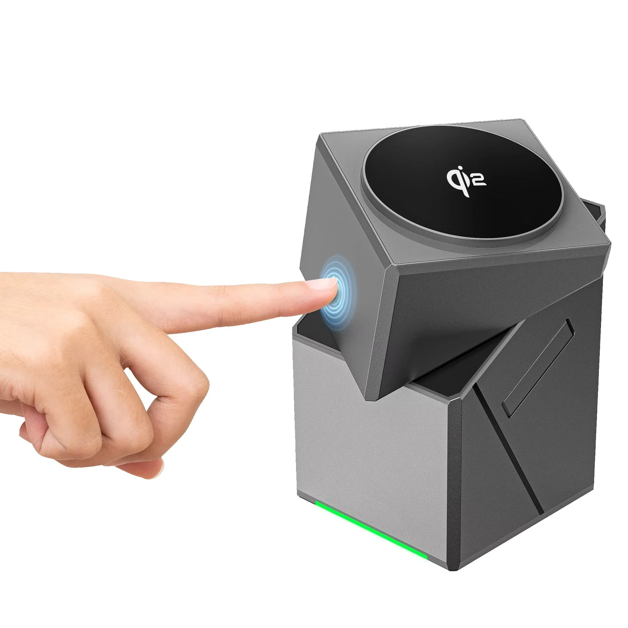 Touch Autorotation Magnetic Wireless Charger Dock for iPhone, Android, iWatch, Magsafe Fast Charging Station
