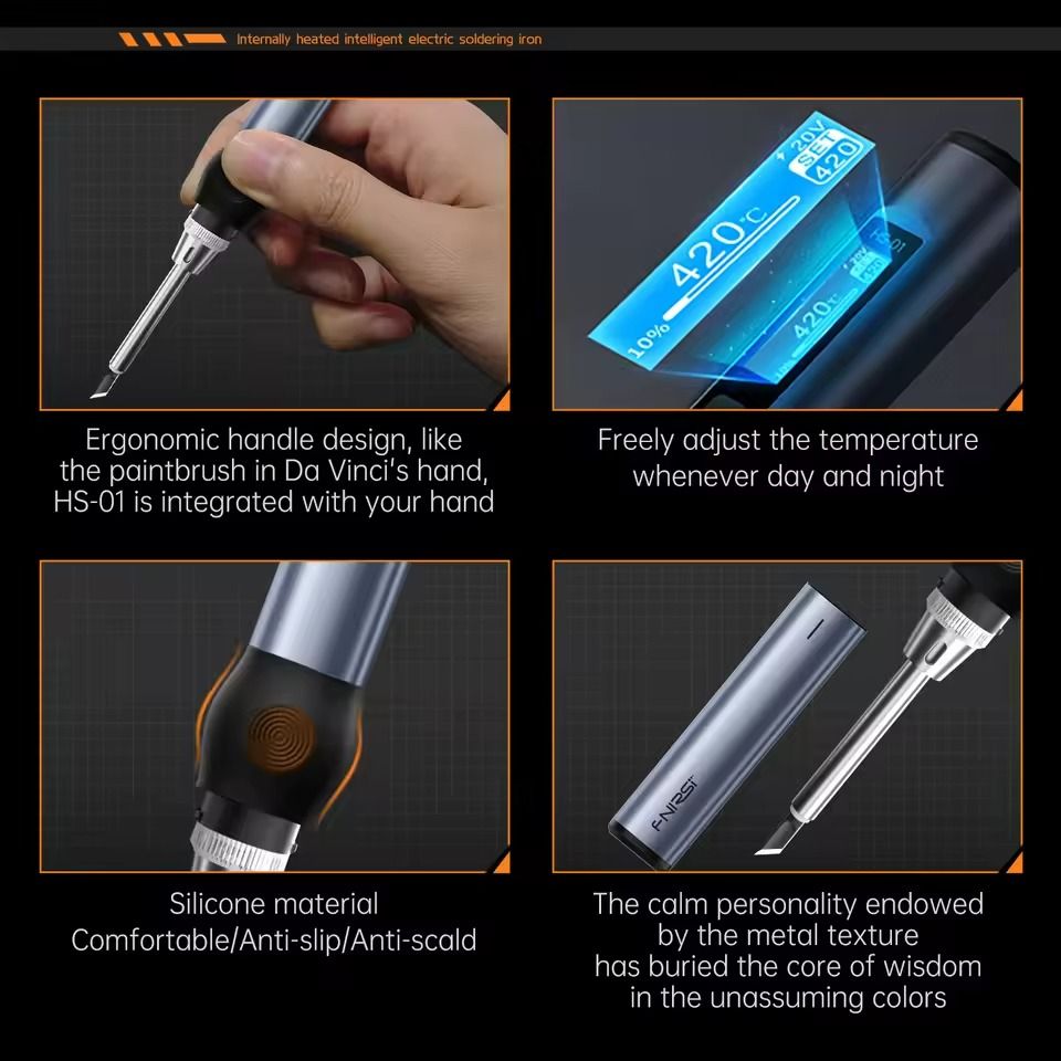 Smart Electric Soldering Iron Kit with Adjustable Temperature and Fast Heating