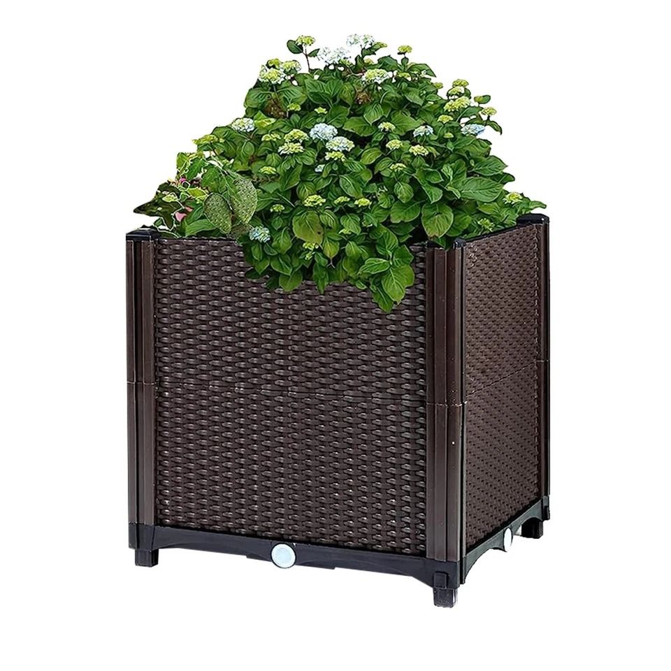 Elevated Planter Bin, Raised Garden Bed Box for Patio, Balcony, Garden, Plant Growth Box for Fresh Vegetables and Herbs