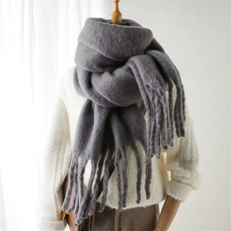 CozyLux Women's Winter Scarf – Cashmere Feel Pashmina Wrap with Tassels