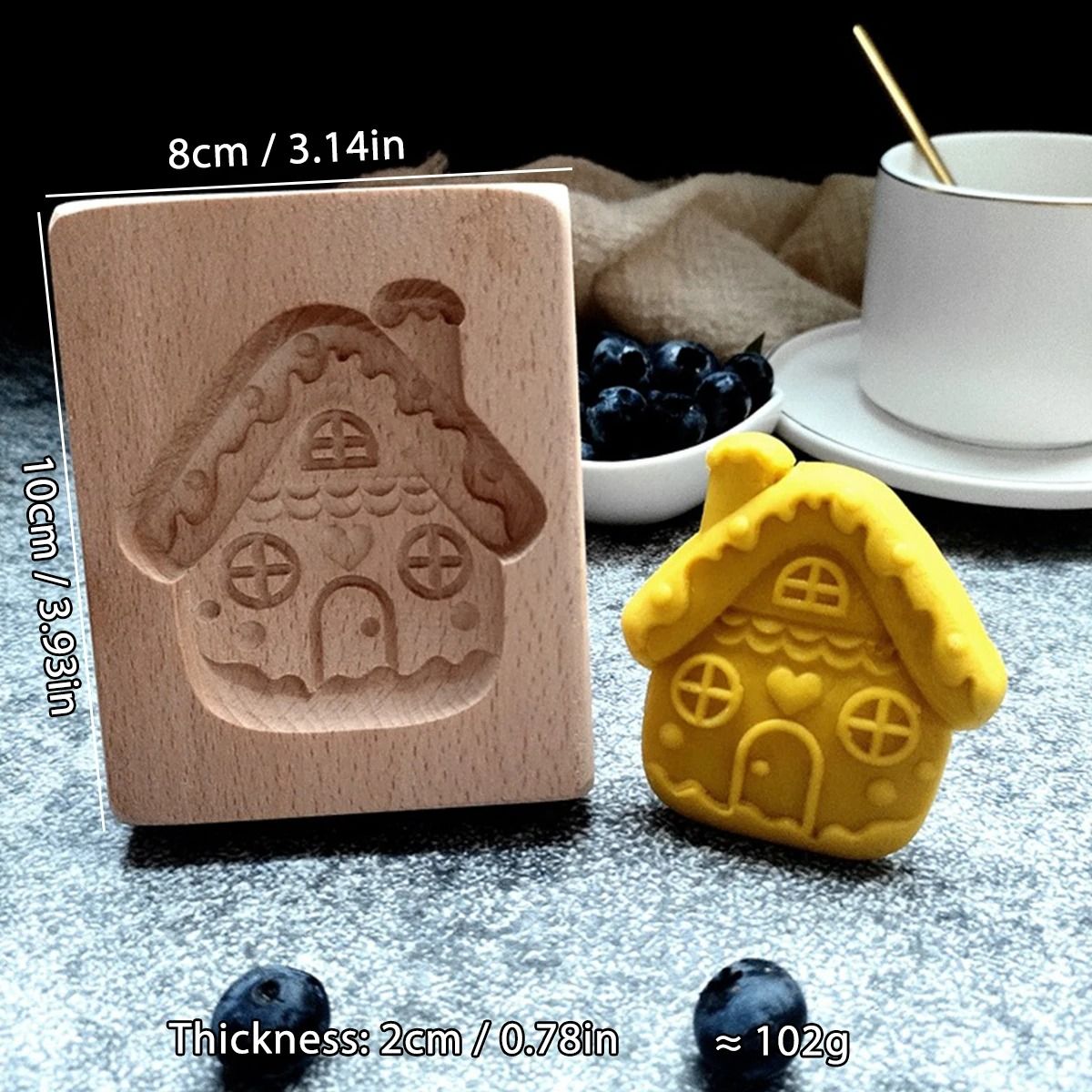 Christmas 3D Engraved Wooden Cookie Mold