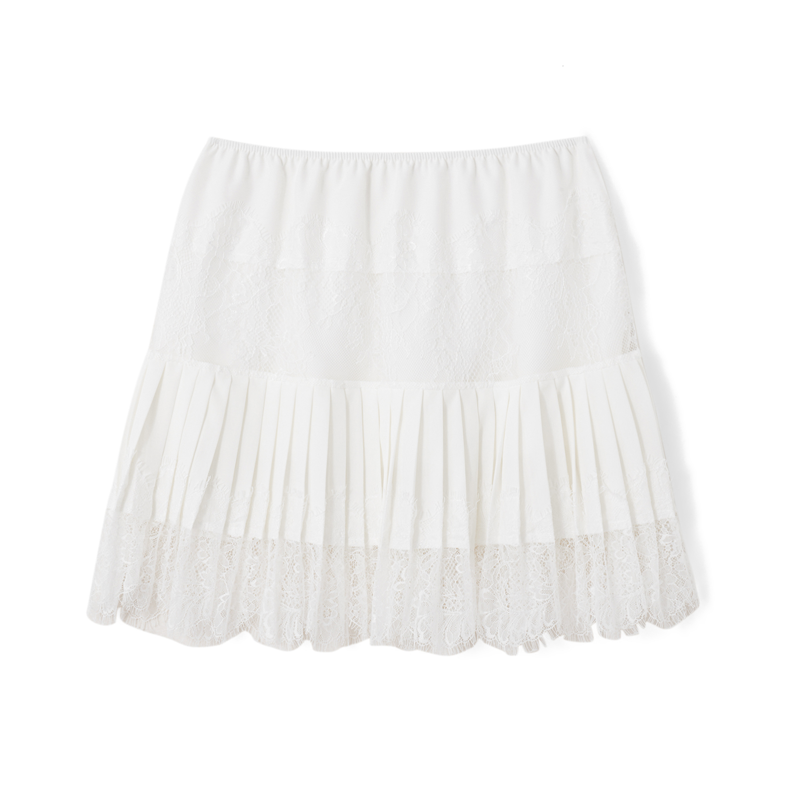 Flowy Swimwear Skirt, Ruffle Low Waist, Layered Pleated Style