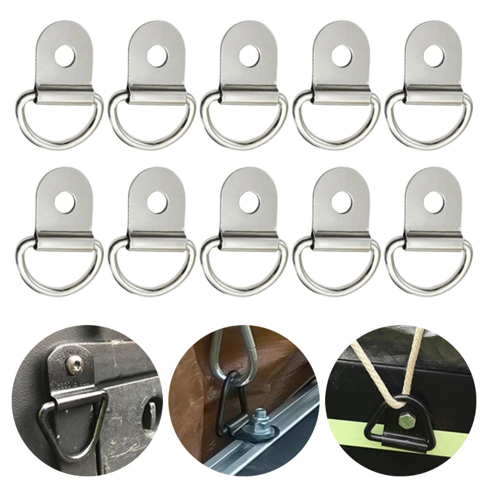 Stainless Steel D Ring Tie Down Anchors for Cargo, Trailer, Boat & RV Durable Lashing Rings for Secure Load Management
