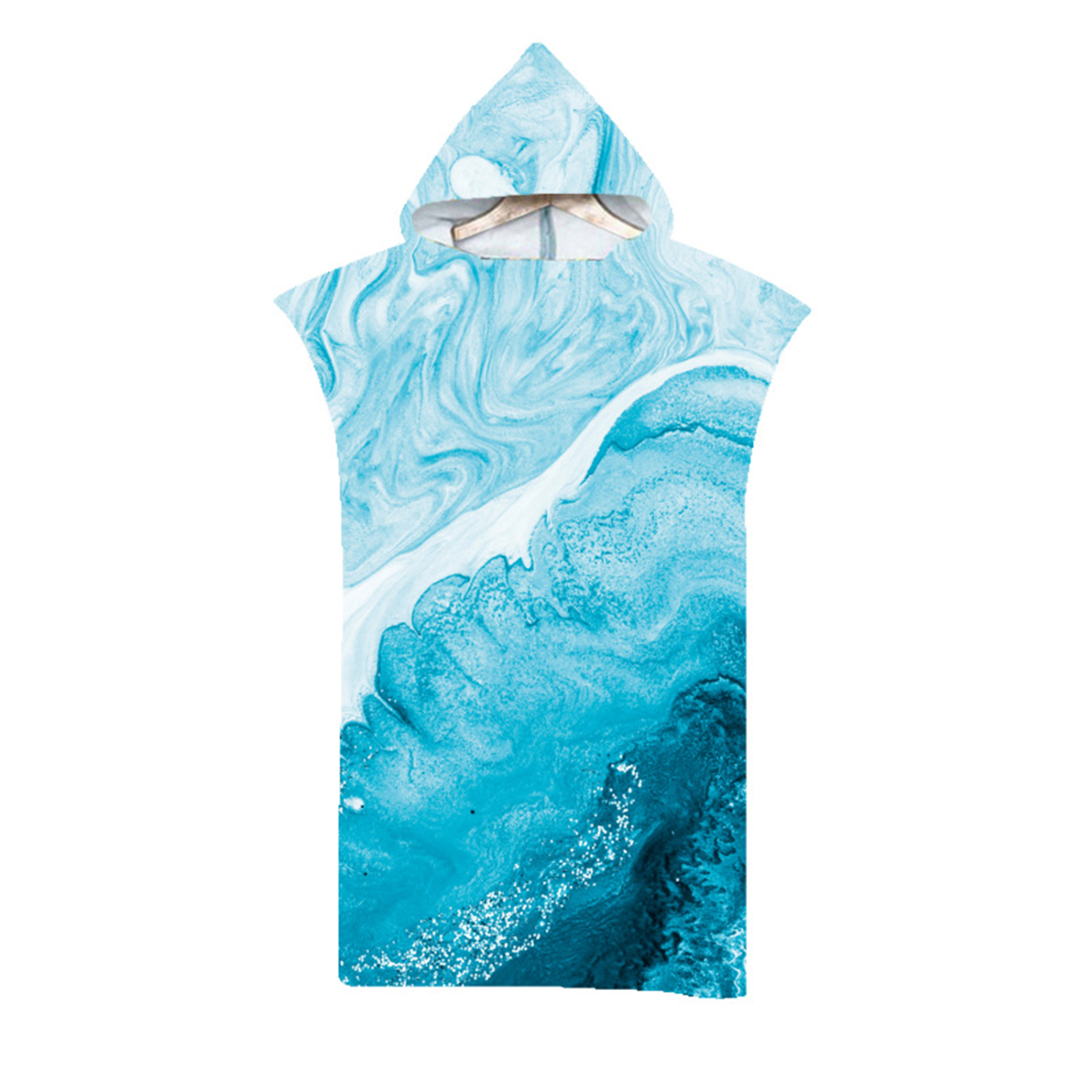 Quick Dry Microfiber Adult Hooded Towel Poncho Surf Changing Robe