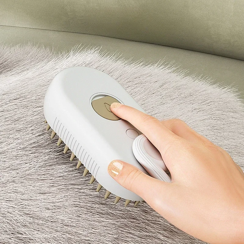 Cat Dog Pet Spray Massage Brush One Button Steam Spray Rotatable Floating Hair Bath and Hair Removal Comb