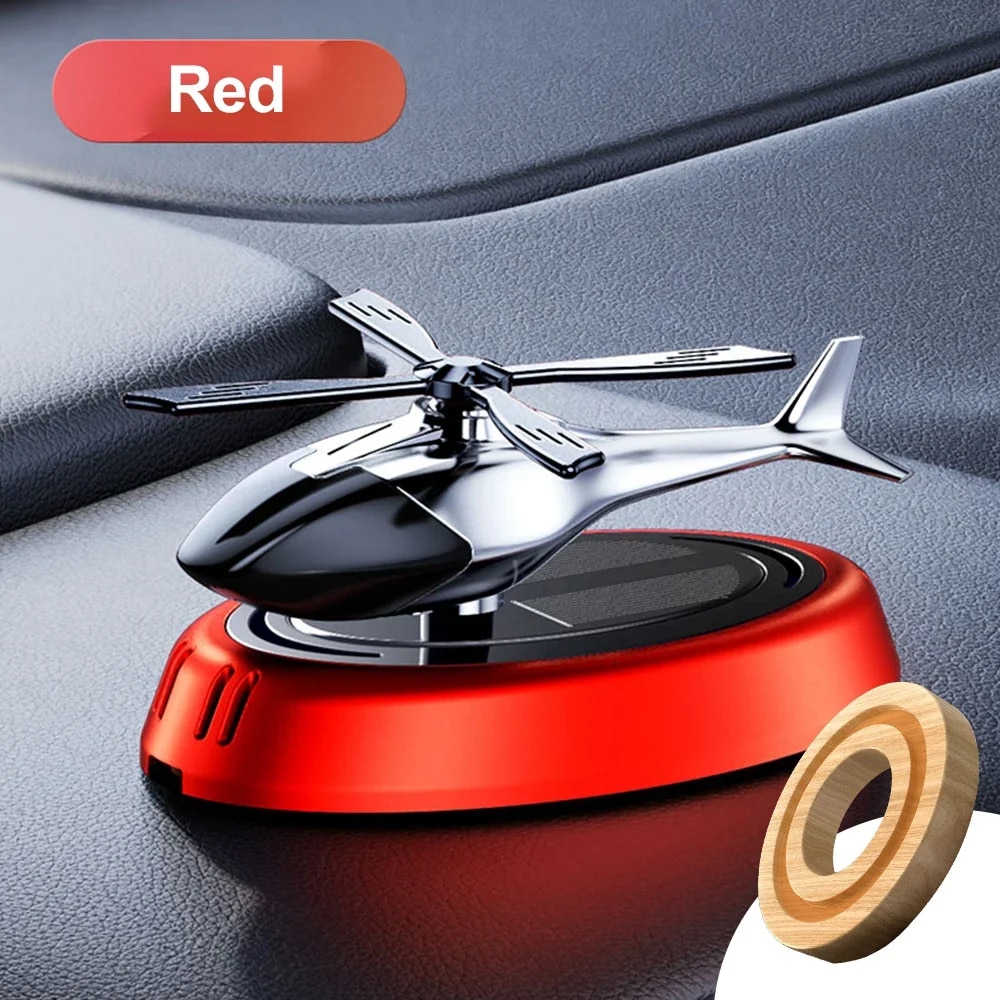 Solar Aromatherapy Car Air Freshener: Rotation Helicopter Design
