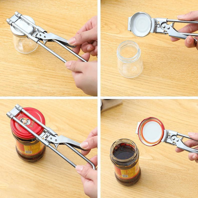 Adjustable Stainless Steel Jar & Bottle Opener Effortless, Labor Saving Kitchen Tool