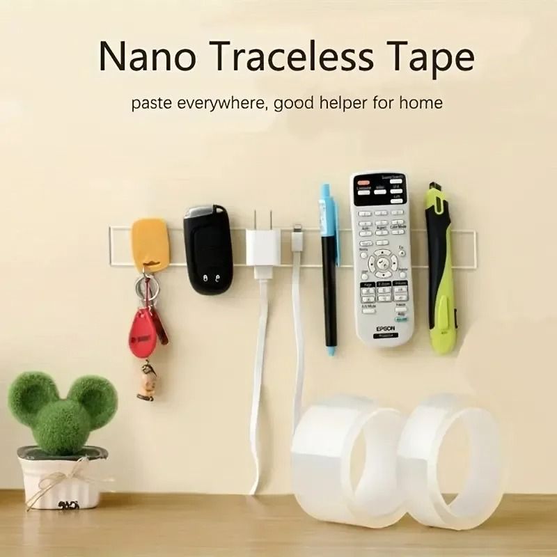 Transparent Double Sided Nano Tape Waterproof Reusable Mounting Tape Roll