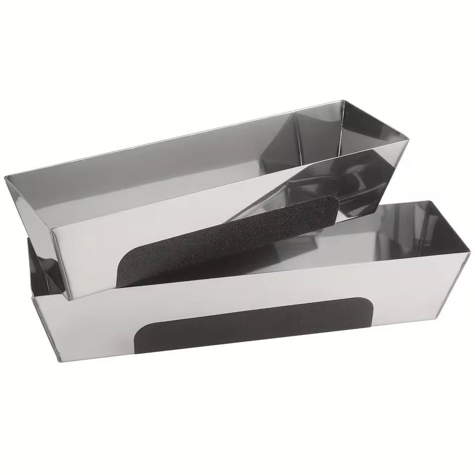 Stainless Steel Drywall Mud Pan with Non Slip Grip for Taping and Spreading