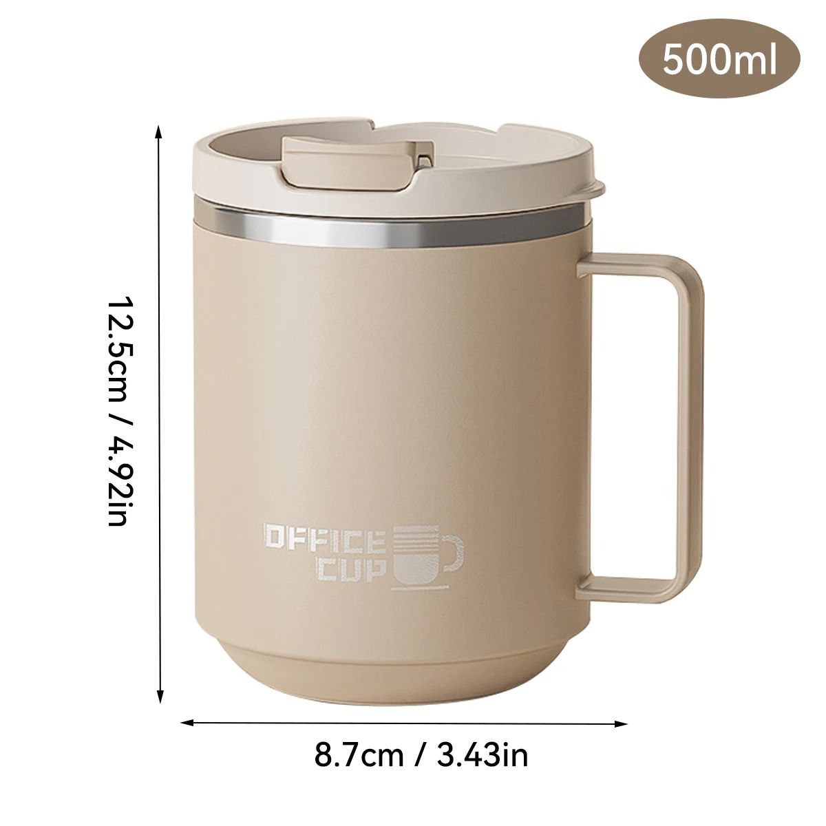 Insulated Stainless Steel Coffee Mug Double Wall Large Capacity Travel Cup