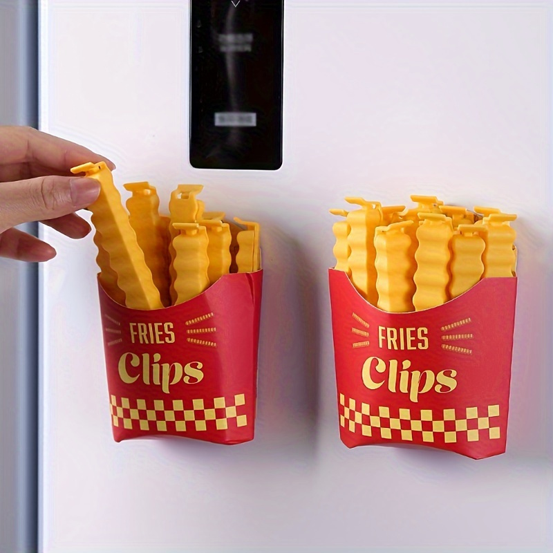 French Fry Snack Bag Clips Set Cute Food Bag Clips