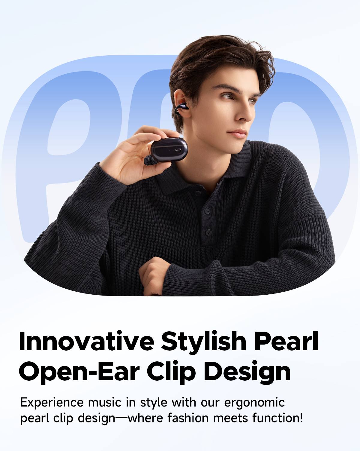Wireless Open Ear Bluetooth Earbuds Clear Calls & Multipoint Connection