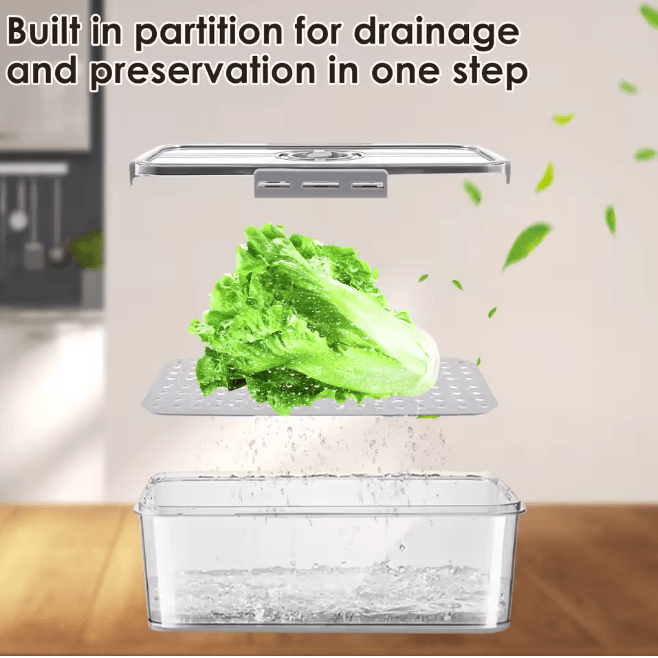 Airtight Bread Box Food Sealing Container with Time Recording