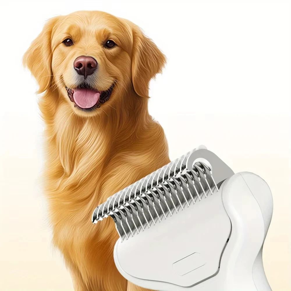 Stainless Steel Pet Dematting Comb – Professional Dog Hair Removal Brush – High-Yield Grooming & Deshedding Tool