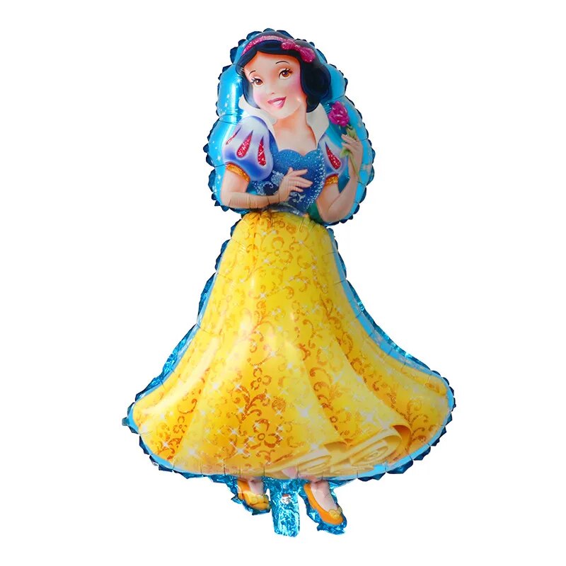 5 Large Disney Princess Balloons - Snow White, Cinderella, Elsa - Perfect for Girl's Birthday Party Decorations & Gifts