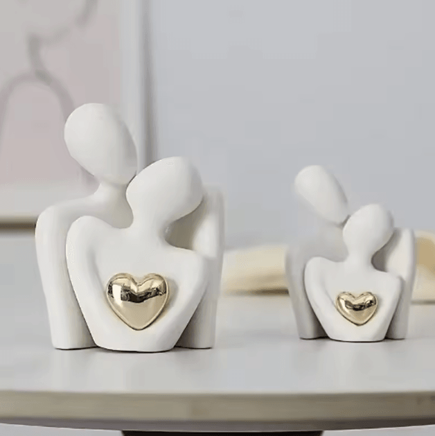 Romantic Love Embrace Couple Statue Elegant Bedroom Decor & Gift