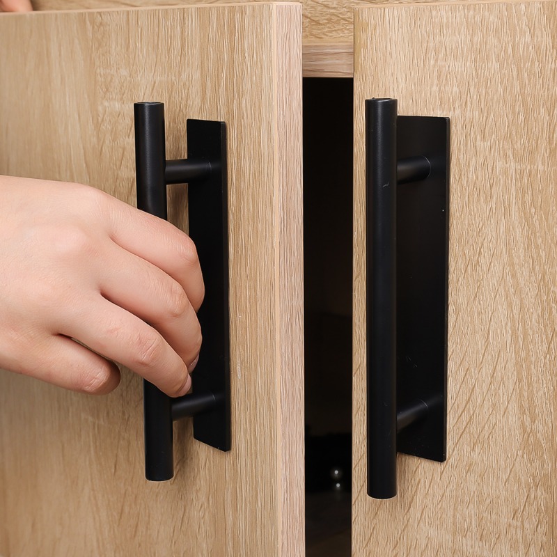 Self-Adhesive Punch-Free Furniture Door Handles for Cabinets Wardrobe Drawers Knobs Hardware Accessories