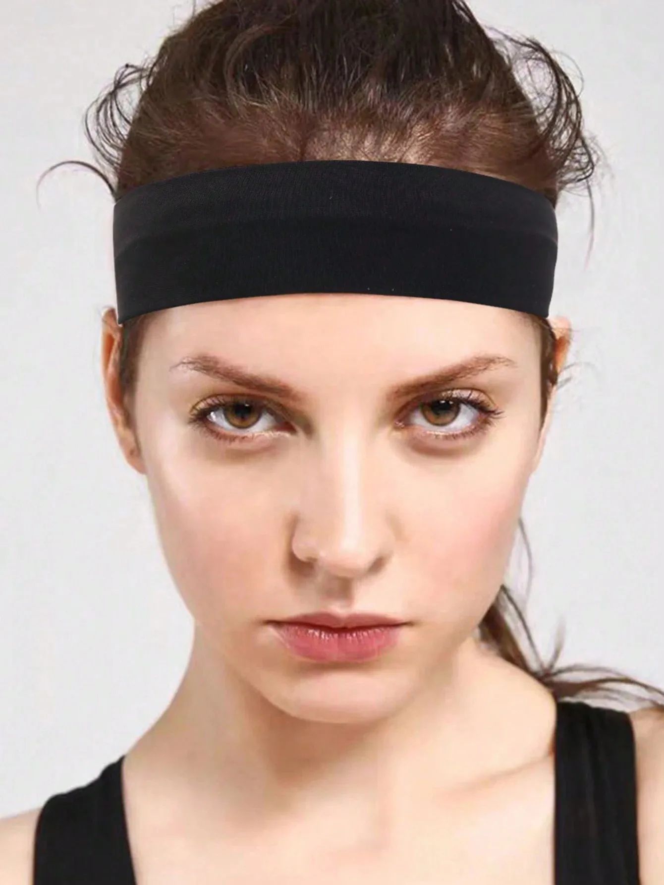 Simple Unisex Headbands Sweat-Absorbing for Face Wash, Yoga, Running, Cycling, Solid Color & Leopard Print Sports Hair