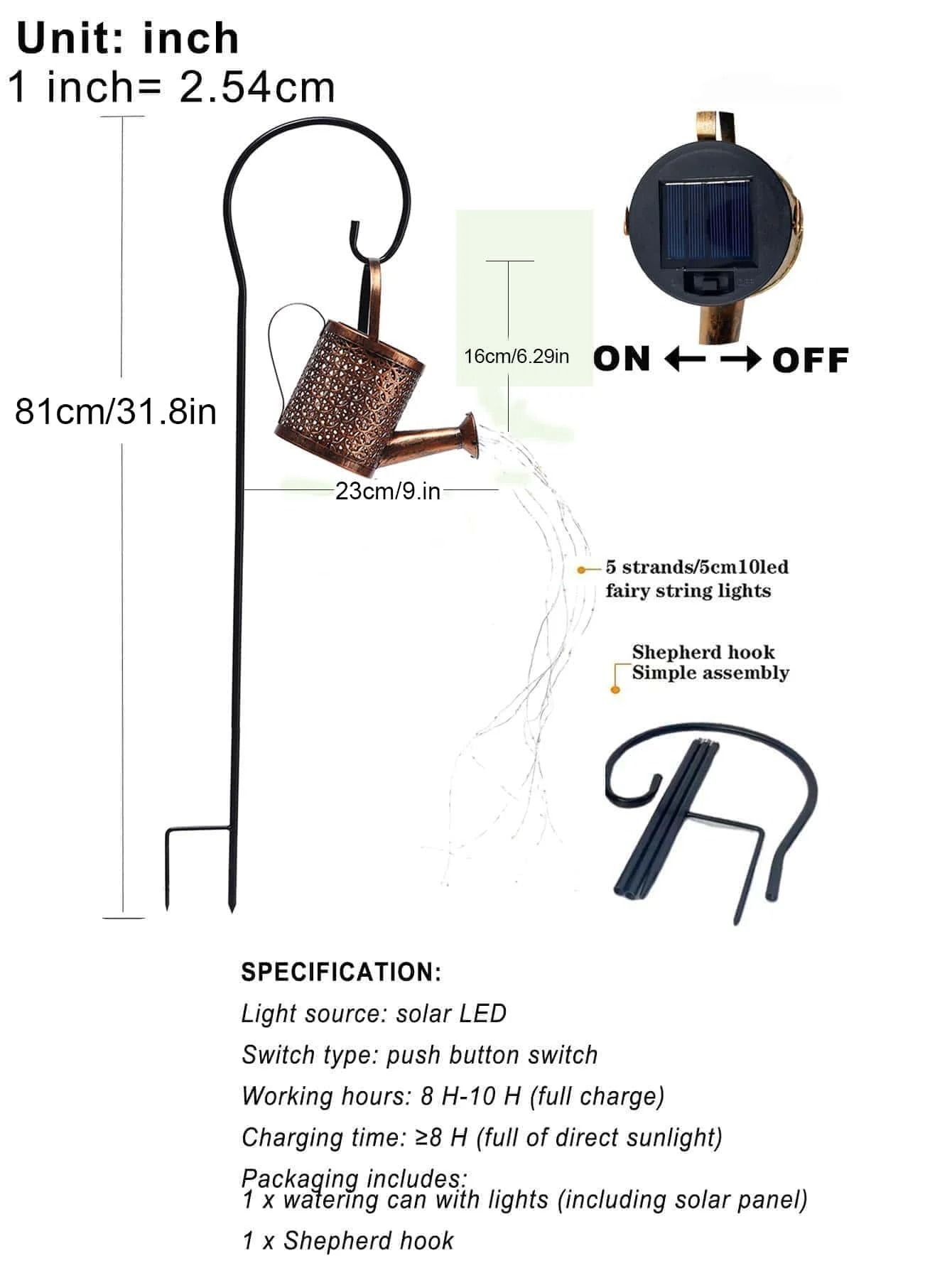 Vintage Solar Tea Kettle Lantern