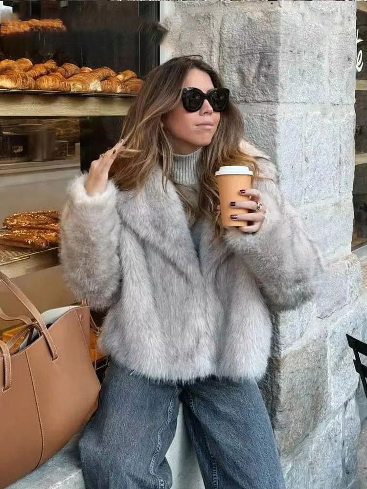HH Elegant Faux Fur Outerwear System | Premium High-Street Fluffy Lapel Jacket & Thermal Fashion Infrastructure