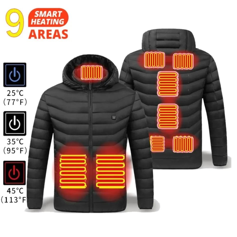 Heated Jacket Men Women USB Self Heated Clothing Warm Winter Coat
