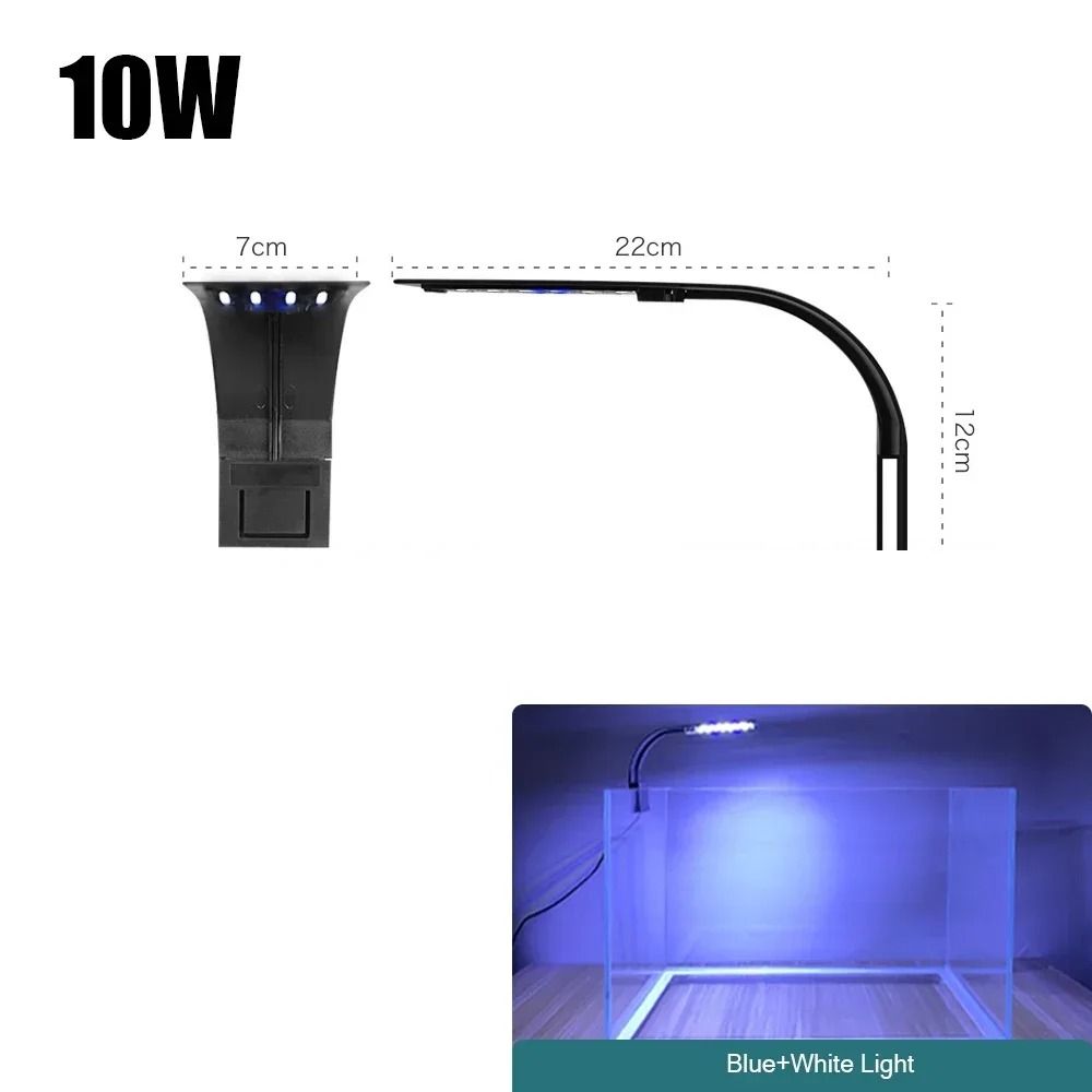 Super Slim LED Aquarium Light with Clip-On Design