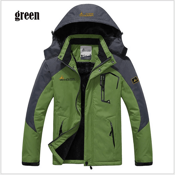 Mens Winter Parka Jacket Thick Warm Windproof Hooded Coat with Fur Lining