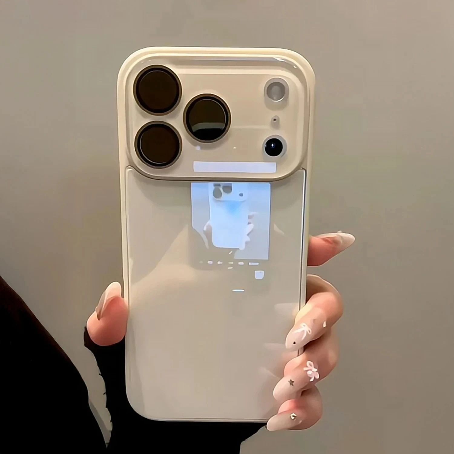 Luxury iPhone Tempered Glass Case Shockproof Hard Back with Camera Protection