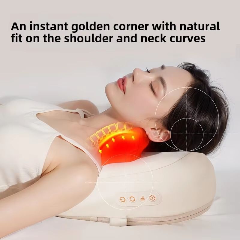 Wireless Electric Shiatsu Massage Pillow – Neck, Shoulder, and Back Massager with Heat