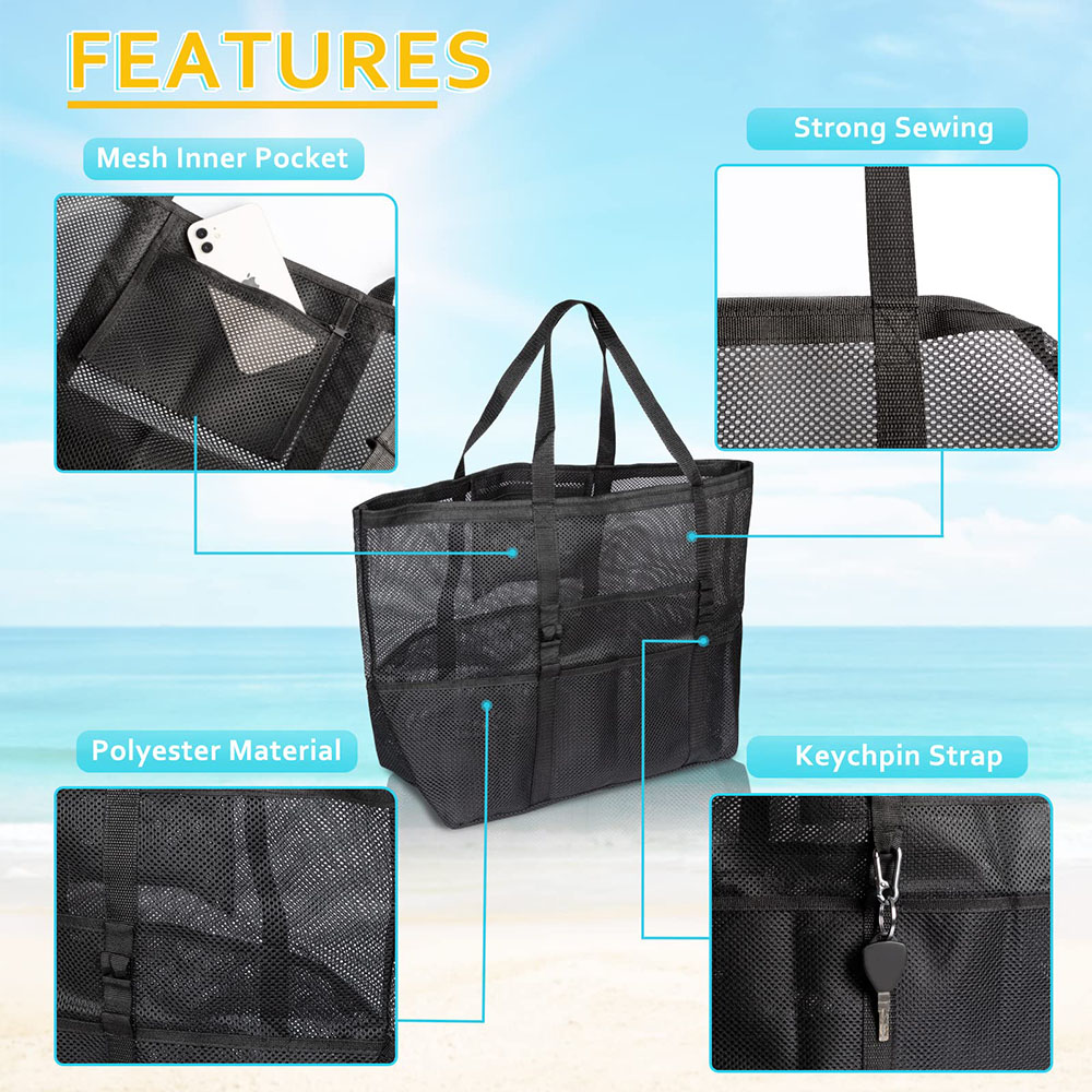 SandFree Mesh Beach Tote Waterproof Large Pool & Travel Bag