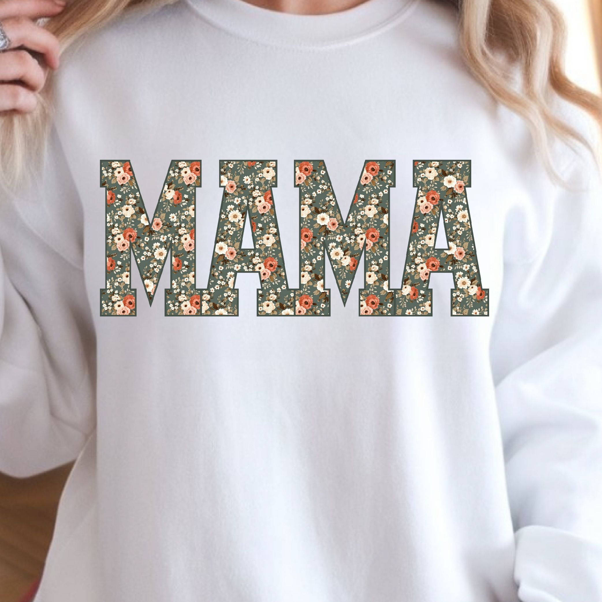 Mama Floral T-Shirt Cute Floral Mom Tee Perfect Mother's Day Gift