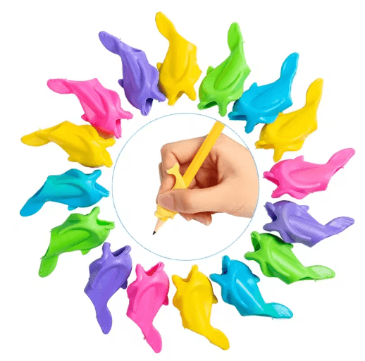 Kids Silicone Pencil Grip Set (10PCS) – Ergonomic Writing Aid for Handwriting Training