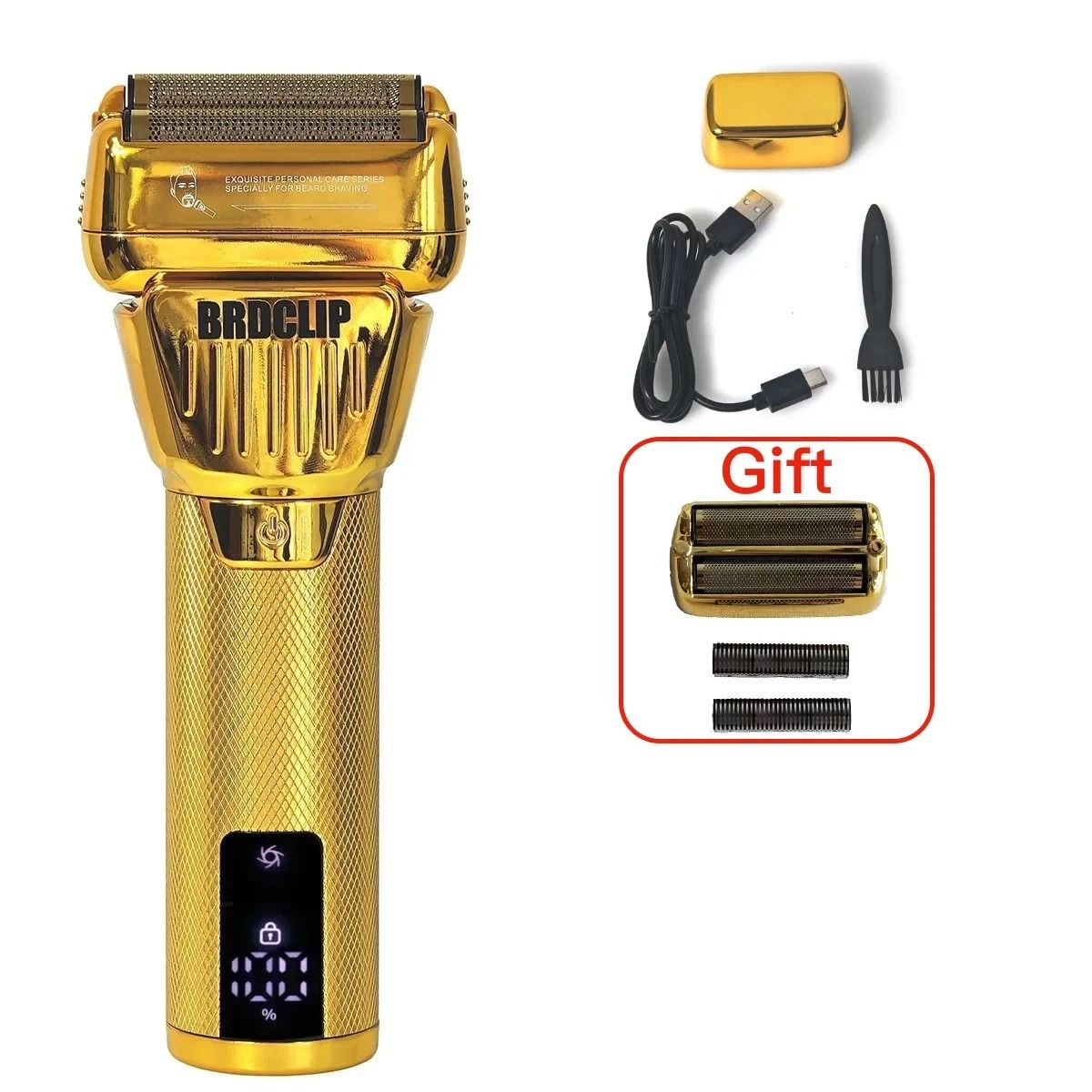 BRDCLIP 363 7000RPM Double Ring Reciprocating Shaver with LED Display