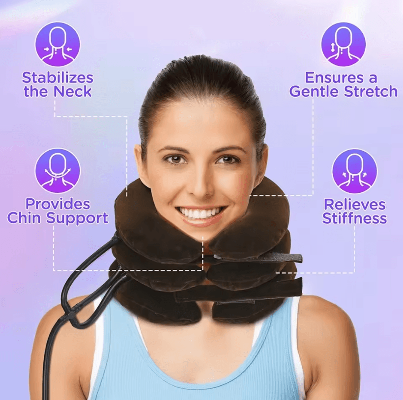 Inflatable Cervical Neck Traction Device for Pain Relief and Alignment Support