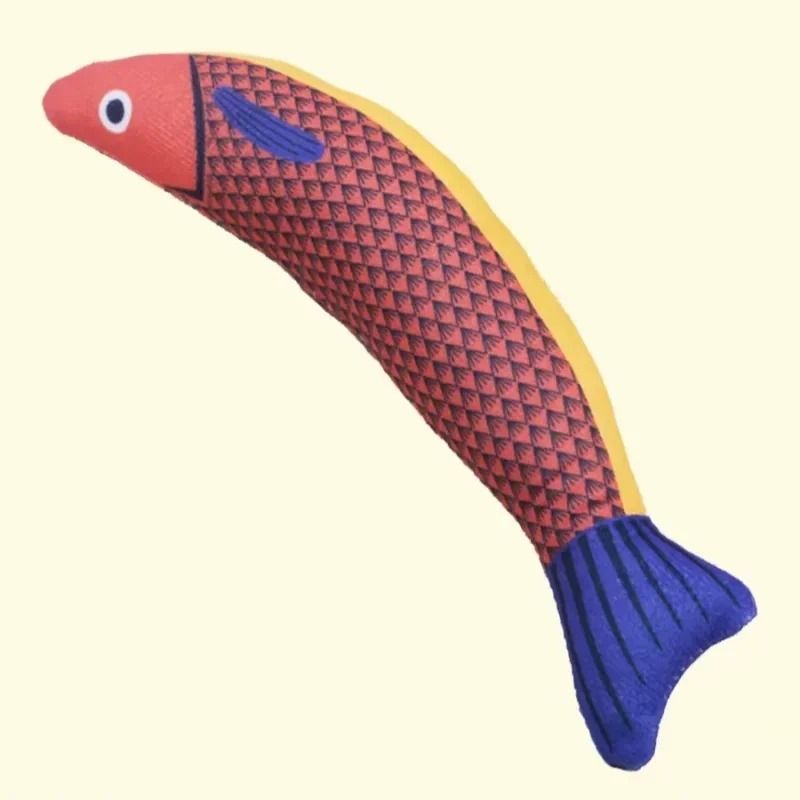 Interactive Cat Fish Toy with Crinkle Sound