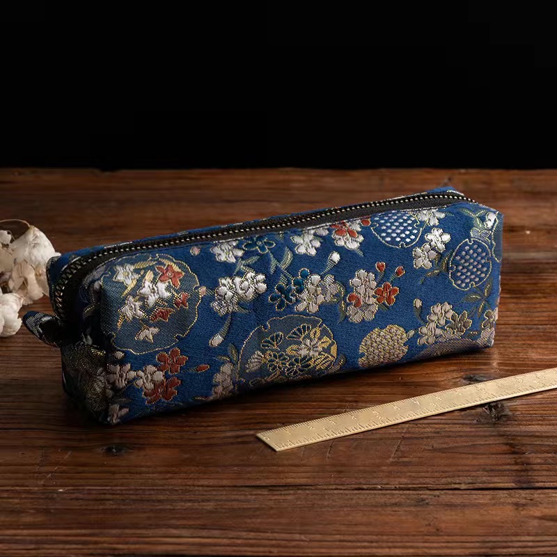 Retro Pencil Case Fabric Embroidery Pen Bag, Student Stationery School Supplies Trousse Scolaire Gift