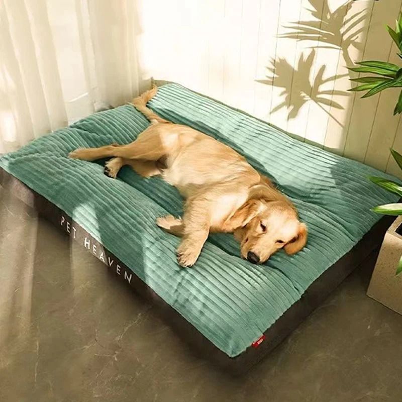 Winter Warm Pet Dog Bed Corduroy Dog Sleeping Mat Soft Pet Mat Detachable Washable Puppy Bed