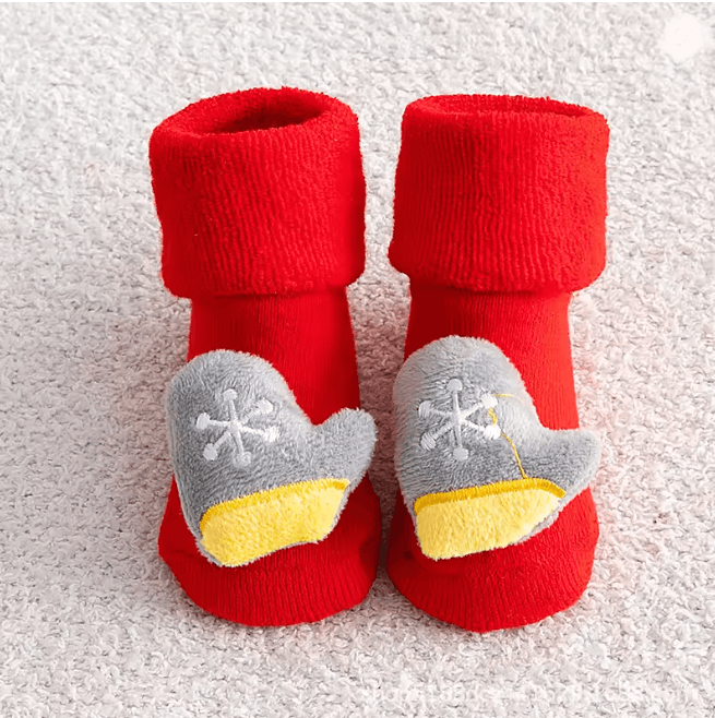 CozySnow Christmas Baby Socks Warm Knitted Snowman and Deer Mid Socks