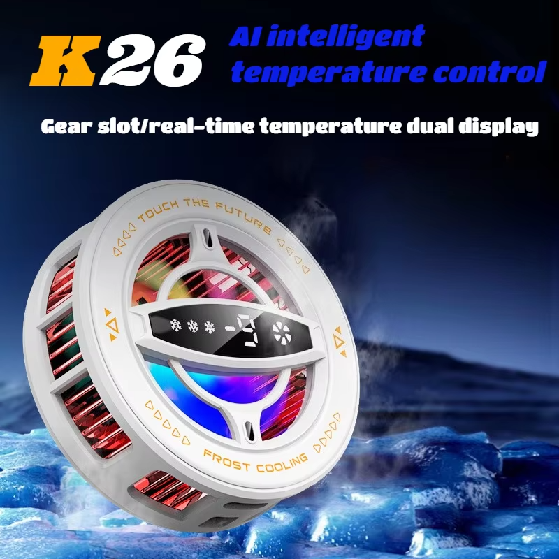 Mobile Cooler with Magnetic Back Clip, RGB Light 2 in 1 Semiconductor Radiator for iOS Android PUBG LOL Gaming