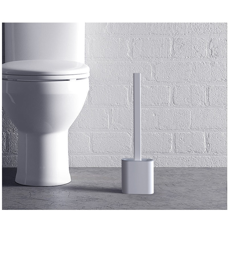 Silicone Wall-Mounted Toilet Brush Set