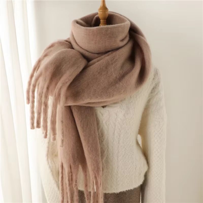 CozyLux Women's Winter Scarf – Cashmere Feel Pashmina Wrap with Tassels