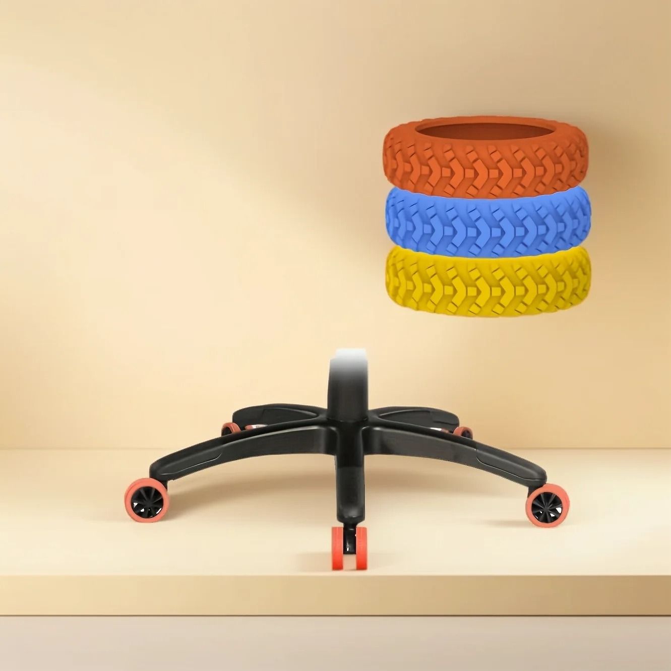 High Stability 8-Piece Silicone Luggage Wheel Covers and Industrial Grade Noise Reduction Hardware
